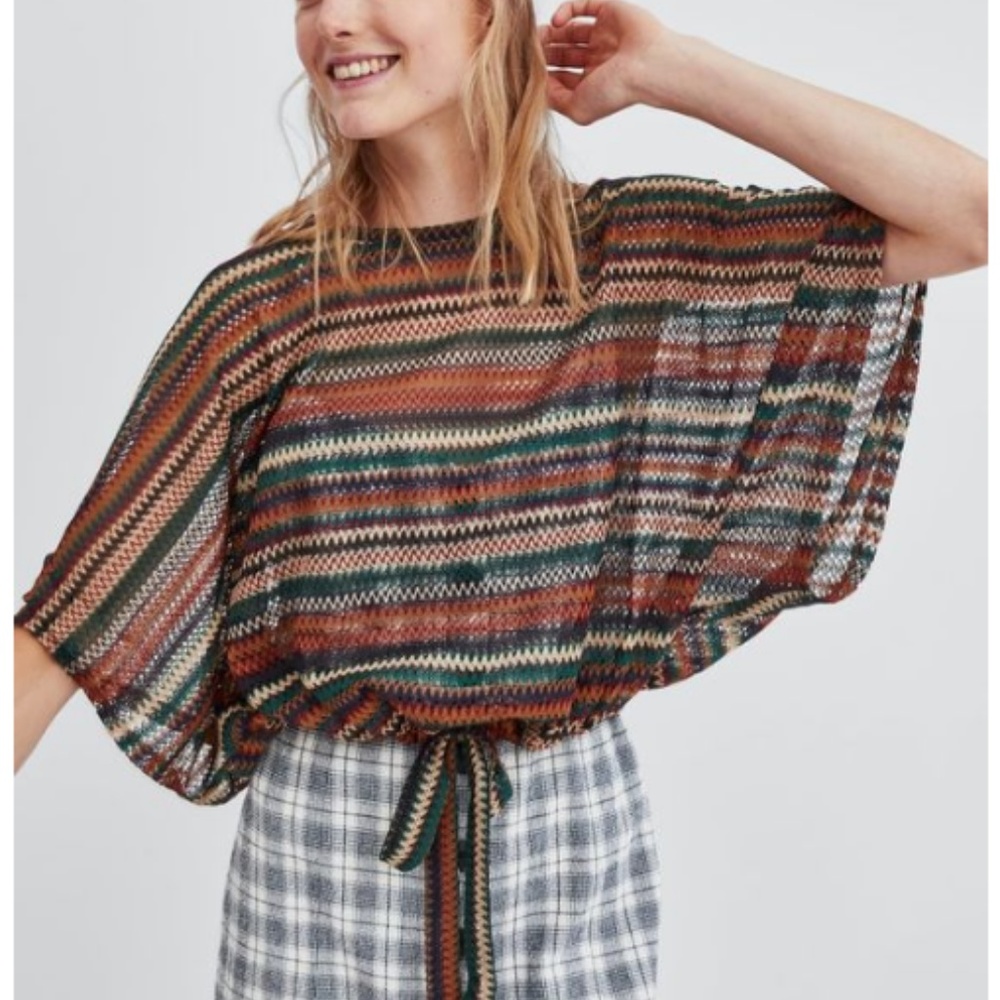 New Listing! ZARA Drawstring T shirt blouse